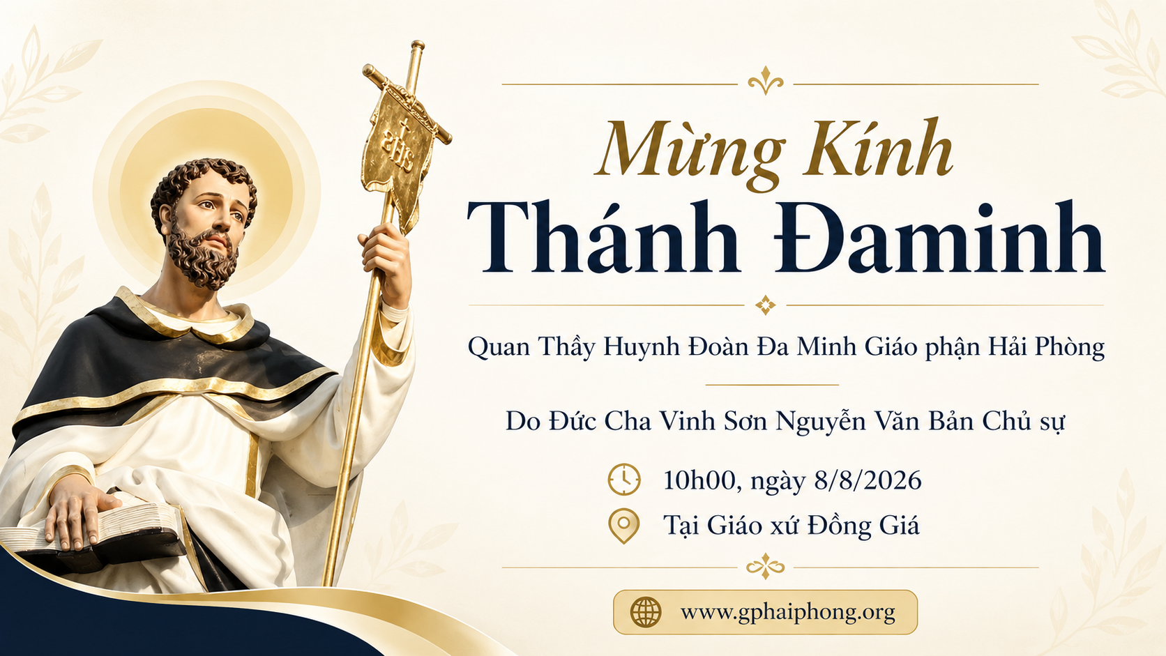 TRỰC TUYẾN | THÁNH LỄ MỪNG KÍNH THÁNH ĐAMINH – QUAN THẦY HUYNH ĐOÀN ĐA MINH GIÁO PHẬN HẢI PHÒNG